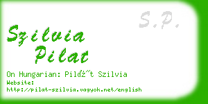 szilvia pilat business card